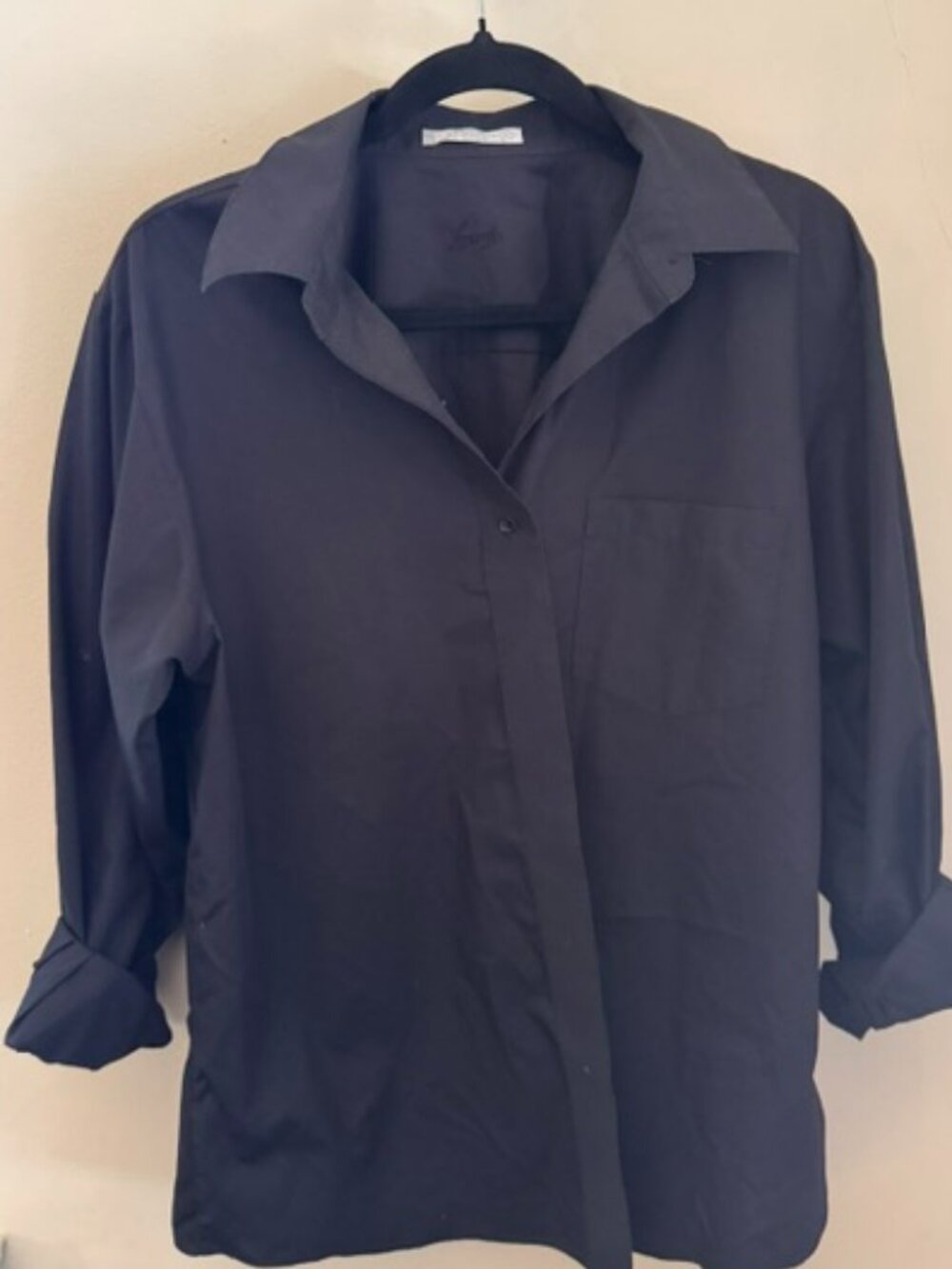 Foxcroft Long Sleeve Black No Iron Blouse